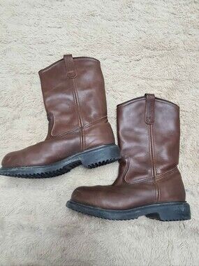 Redwing Insulated ANSI Safety Brown Leather Pull-On Work Boots 7